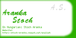 aranka stoch business card